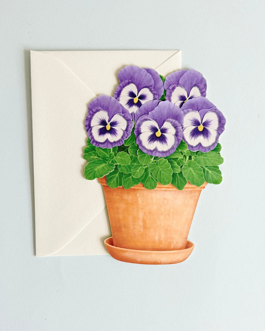 No. 1 Potted Pansy Greeting Card